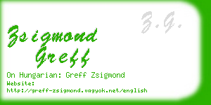 zsigmond greff business card